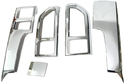 Keptrim for F150 Chrome Central Console Air Conditioner Panel Trim for 2015 2016 2017 2018 2019 2020 Ford F150, 5pcs
