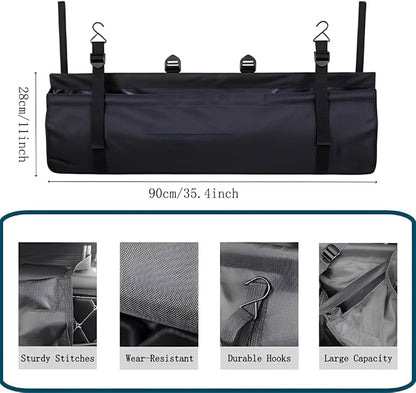 Car Trunk Organizer, Backseat Hanging Large Storage Bag with Adjustable Straps, Wear-Resistant Car Organizers and Storage, Trunk Organizer for SUV, Van, Jeep