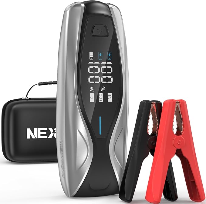 NEXPOW X7 3000A Car Jump Starter, 12V Portable Battery Pack with 60W PD Two-Way Fast Charging, 3.2" HD Display, Up to 12L Gas & 10L Diesel