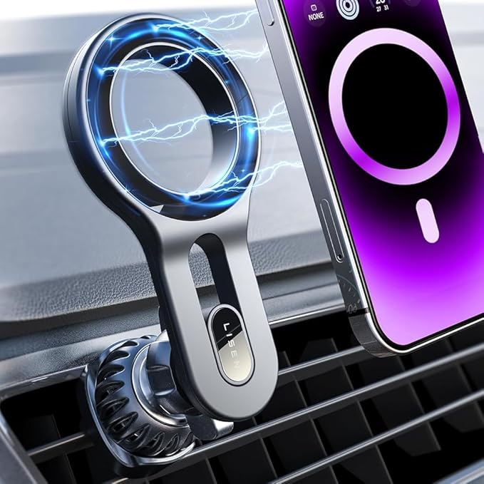LISEN for MagSafe Car Mount, Magnetic Phone Holder for Car Vent Phone Mount, Air Vent Hands Free Phone Mount, Super Magnetic Phone Mount, Gifts Car Phone Holder Magnetic for iPhone 17 Pro Max 16 15
