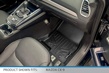 SMARTLINER Custom Fit Floor Mats 1st Row Liner Set for 2016-2023 Mazda CX9