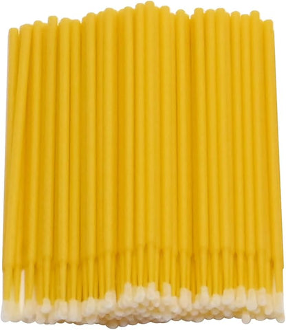 Saihisday Touch Up Paint Brushes for Automotive Paint Chip Repair Disposable Micro Applicators 2.5MM Yellow 100PCS