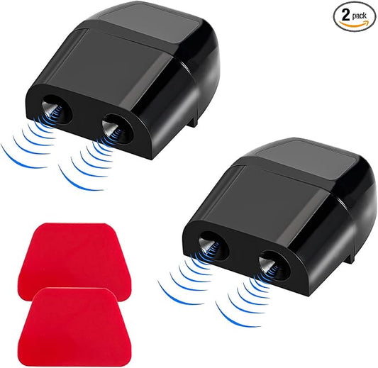 Yourkar 2 PCS Deer Whistles, Deer Warning Devices with Waterproof Adhesive Tapes, Car Save Deer Whistles Avoids Collisions Suitable for Vehicles, Trucks, SUVs, Car Accessories (Black)