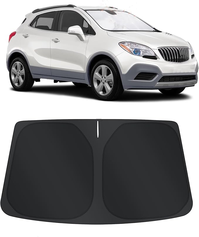 TINGLU Sun Shade for Buick Encore 2013-2019 Accessories Windshield Sun Shade Window Shade UV Rays Protection Sun Visor Cover with Steering Wheel Sunshade Storage Bag