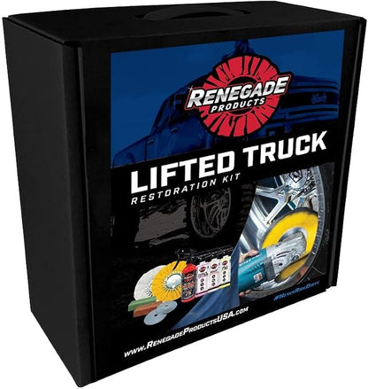 Renegade Products Lifted Truck & Forged Wheel Metal Polishing & Detailing Complete Kit Complete with Metal Polishing Products, Spray Wax, & Rubber Vinyl & Plastic Dressing