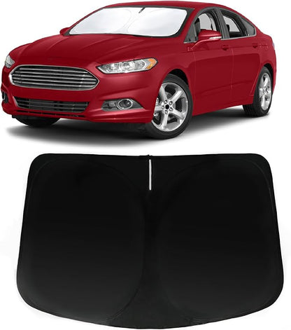 Windshield Sun Shade for Ford Fusion 2013-2021 Car Front Window Sunshade with 240T Sun Visor Protector Blocks UV Rays Heat Sun Shield Accessories