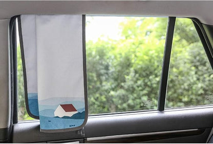 Magnetic Car Sun Shade Curtain for Side Window – Sun Blocker and UV Protector for Baby, Kids, and Pets – Universal Fit with Built-in Magnets for Steel-Framed Door (Bebe DayDay)