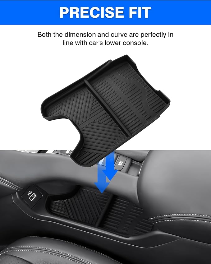 Autorder Lower Console Organizer Tray for 2023-2025 2026 Honda HRV Accessories - Center Console Bottom Storage Insert Tray - ABS Black