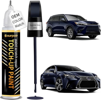 Nightfall Mica 8X5 Touch up Paint for Lexus OEM Color Match Car Scratch Repair Kit for Nicks & Chips Scratches Quick & Easy Paint Fix 2-In-1 Car Scratch Remover Pen