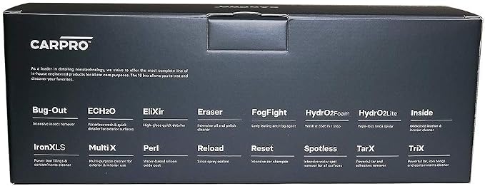 CARPRO Cube Box Sampler - Products in 50mL Sizes - Reload, IronX, Reset, Bug-Out, ECH2O, EliXir, Perl, Inside, Spotless, Multi X, FogFight, HydroO2