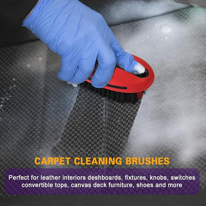 Carpet and Upholstery Cleaning Brush, Household Hard Bristle Brush, Car Plastic Gap Cleaning Brush, Universal Auto Detailing Brush for Car Interior Seat, Clothes and Sofa Cleaning