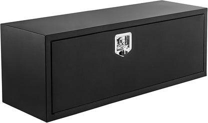 Black Steel Underbody Truck Tool Box for Pickup RV Toolbox Truck Bed Toolboxes Heavy Duty Waterproof Truck Chest with Lock,36 x 14 x 16 Inch