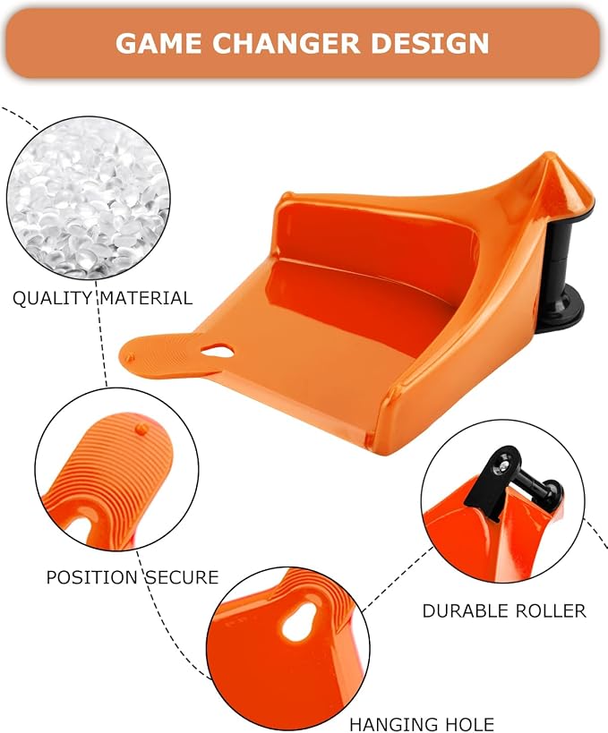 Car Hose Guide 4PCS, Hose Guide for Car Wash Detail, Tire Hose Roller Preventing Pressure Washer Hose from Stuck and Snagging Car Wash Tool for SUV Pickup Truck RV ATV Motorcycle (Orange)