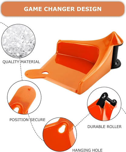 Car Hose Guide 4PCS, Hose Guide for Car Wash Detail, Tire Hose Roller Preventing Pressure Washer Hose from Stuck and Snagging Car Wash Tool for SUV Pickup Truck RV ATV Motorcycle (Orange)