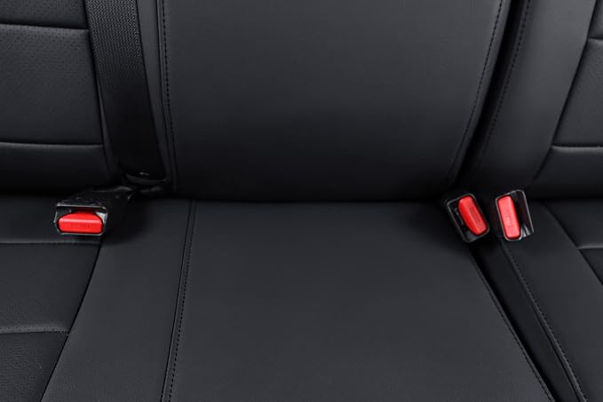 coverdream Tacoma Hybrid Seat Covers Full Set for 2024-2026 Toyota Tacoma TRD Sport,TRD Off-Road,Limited,Trailhunter Pickup,Fully Covered,Waterproof Leather Car Seat Protector (Black)