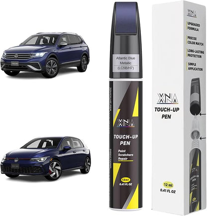 XNA Atlantic Blue Metallic(LC5B/H7) for Volkswagen Touch Up Paint, Car Scratch Remover for Nicks and Chips Repair, 2-In-1 Quick & Easy Fix Car Scratch Repair Kit with Exact Color-Matched