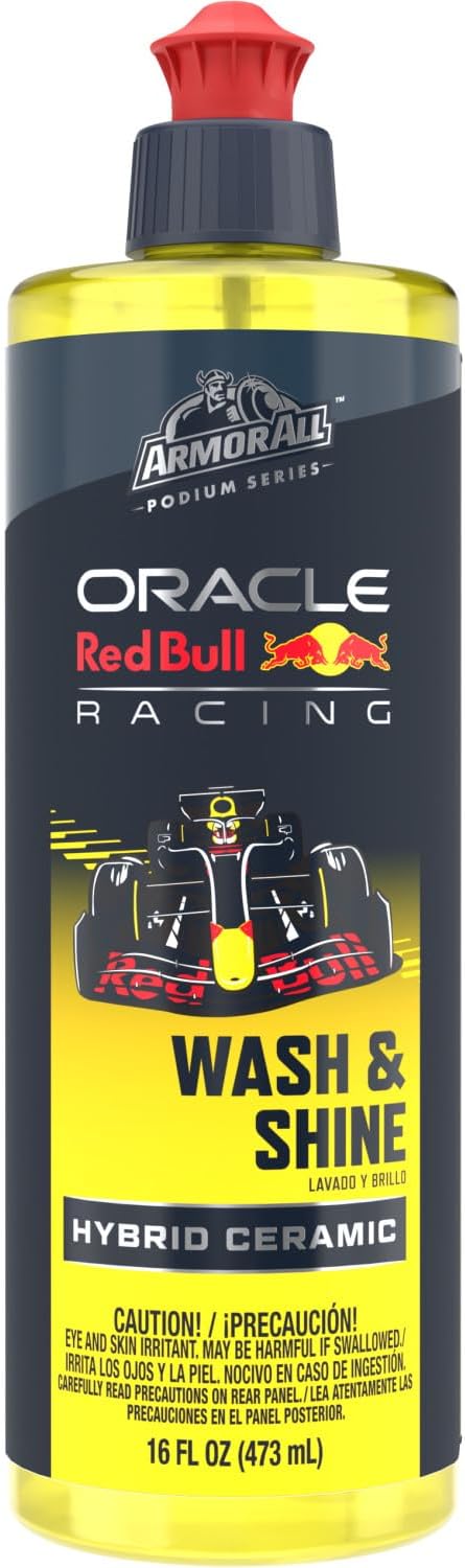Armor All Podium Series Hybrid Ceramic Wash & Shine, 16 fl oz, 2-in-1 Car Wash and Wax Developed in Collaboration With Oracle Red Bull Racing
