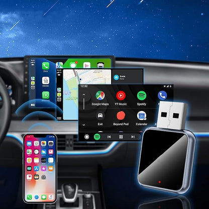 Wireless Carplay Adapter for Buick Enclave 2018 2019 2020 2021 2022 2023 2024, Convert Wired CarPlay to Wireless, 2-in-1 Mini USB Design, Plug and Play, Stable Connection