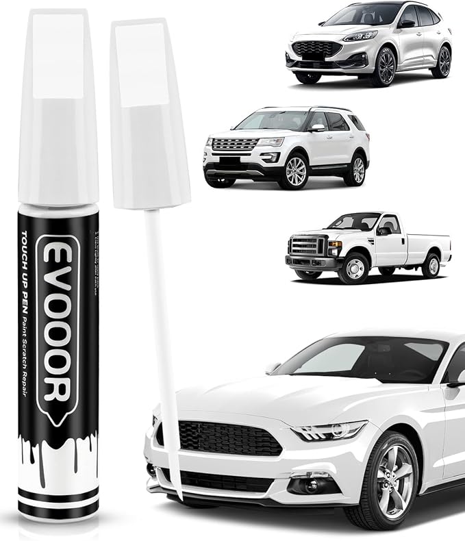 YZ/Z1/M6887 Oxford White Touch Up Paint for Ford – Exact Match 2 in 1 Paint Pen for Chips and Nicks Repair