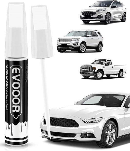 YZ/Z1/M6887 Oxford White Touch Up Paint for Ford – Exact Match 2 in 1 Paint Pen for Chips and Nicks Repair