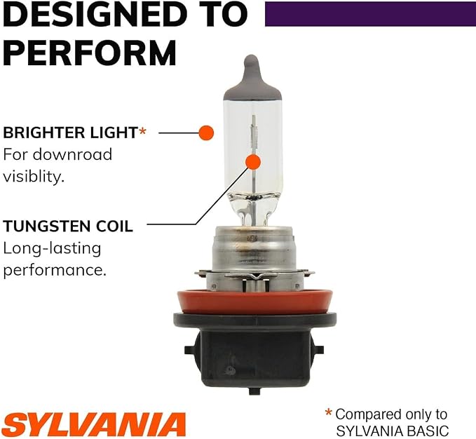 SYLVANIA - H11 XtraVision - High Performance Halogen Headlight Bulb, High Beam, Low Beam and Fog Replacement Bulb (Contains 1-Bulb)