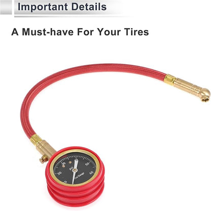 1 Pcs Universal Tire Pressure Gauge 0-60PSI 2.36 Inch Digital Pressure Gauge Tyre Air PSI Meter for Motorcycle SUV Truck
