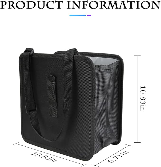 Foldable Trash Can, Hanging Waterproof Leakproof Storage Bag with Large Capacity, Car Interior Accessories (Large)