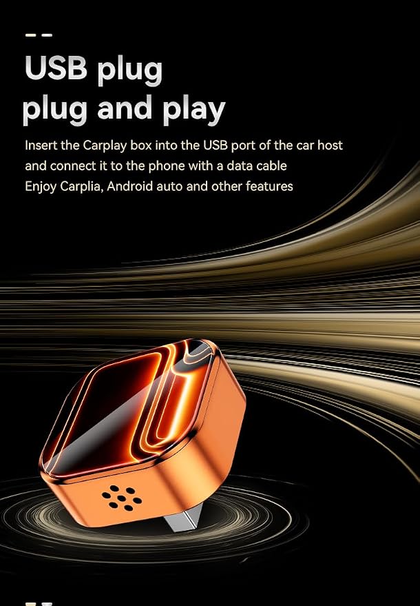 2-in-1 Wireless CarPlay Adapter & Android Auto Dongle, Fast Auto-Connect, Compact Plug & Play Wireless CarPlay Converter，USB/USB-C, No Delay, Seamless Reconnection