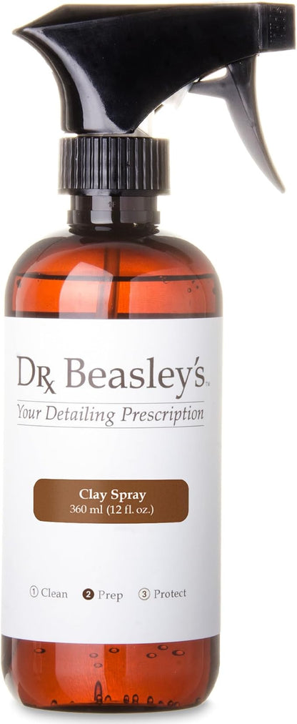 Dr. Beasley's Clay Spray, High Level of Lubricity for Clay Treatment, Safe On All Surfaces, Glass, Paint, and Chrome, 12 Fl Oz