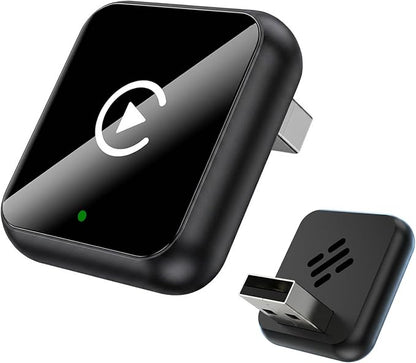 2 in 1 Wireless CarPlay and Android Auto Adapter, Fast 5.8GHz Stable Dongle for Family Share, Reduce Phone Unplugging on Commute, Premium Aluminum Black Case