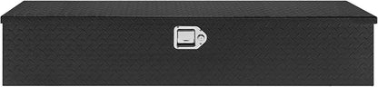 VEVOR Heavy Duty Aluminum Truck Bed Tool Box, Diamond Plate Tool Box with Side Handle and Lock Keys, Storage Tool Box Chest Box Organizer for Pickup, Truck Bed, RV, Trailer, 48"x15"x15", Black