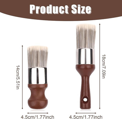 2pcs Leather Furniture Salve Brush, 2 Styles Ergonomic Leather Furniture Cleaning Brush Durable Salve Wax Repair Tool for Home Polishing Wax Application