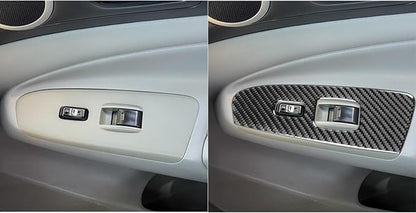 NVCNX Real Premium Carbon Fiber for Toyota 2nd Gen Tacoma Accessories 2005-2011 2006 2007 2008 2009 2010 Car Door Window Switch Cover Interior Trim Thick Overlay Sticker Decal 4PCs - for 4-Door