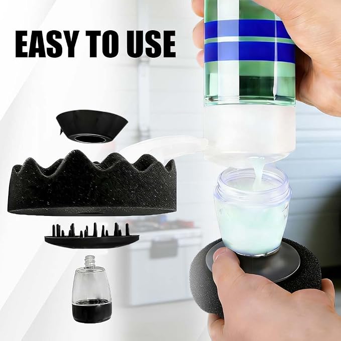 Tire Shine Applicator Pad, Reusable Tire Foam Sponge, No-Drip Streak-Free Tire Shine Applicator Pad, Durable and Reusable Hex-Grip Tires Dressing Applicators Pad for Most Vehicles