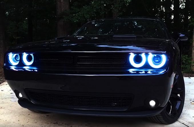 iJDMTOY RGBW Multicolor LED Circuit Board Ambient Lighting Kit Compatible with Dodge 2015-2023 Challenger, Control_By_Smartphone