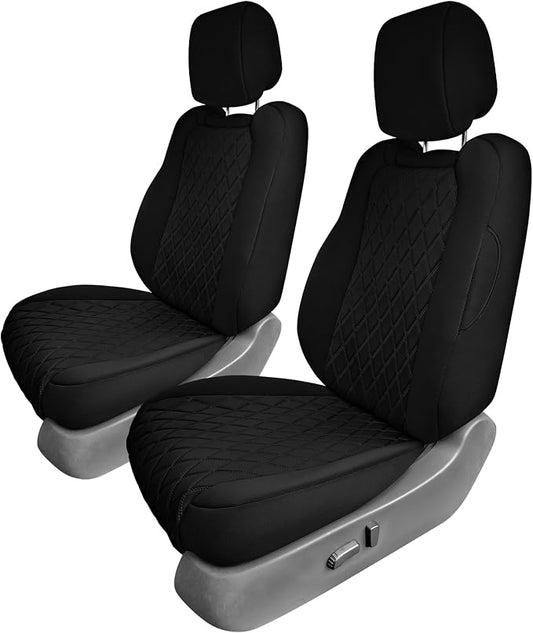 FH Group Custom Fit Car Seat Covers Specifically Made for 2022-2026 Nissan Frontier, Front Set Black Ultraflex Neoprene Waterproof Automotive Seat Covers for Pickup Truck, Nissan Accessories