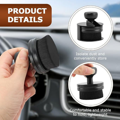 HONUTIGE 3 Pcs Tire Shine Brush, Car Tire Shine Applicator Portable Car Tire Brush Auto Detail Brushes High Density Soft Brush with Seal Cover Auto Detail Brush for Auto Detailing Cleaning Service