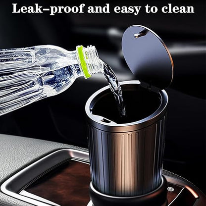 Car Trash Bin with Lid - 2 Pack Universal Leakproof Vehicle Garbage Can Bin with 40pcs Trash Bags - Car Organizers and Storage for Front Back Seat Accessories