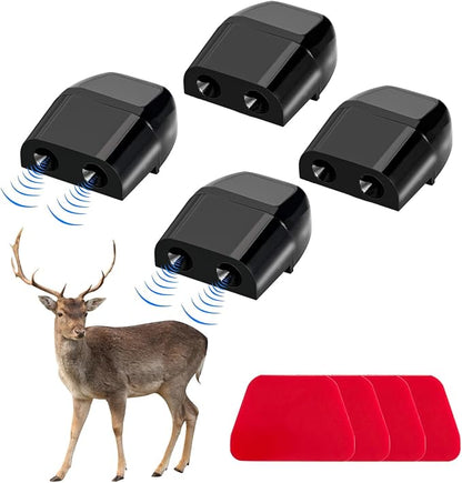 Dickno 4 PCS Deer Whistles for Car, Automotive Deer Warning Whistle Devices, Animal Warning Devices Avoids Collision, Universal Animal Alert Accessories for Vehicles (Black)
