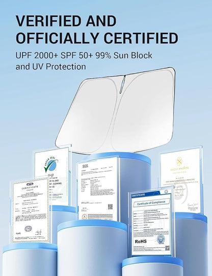 Proadsy Windshield Sun Shade for Kia K4 2025-2026 Foldable Front Sunshade Protector Sun Visor Blocks UV Rays Keep Car Cooler Accessories