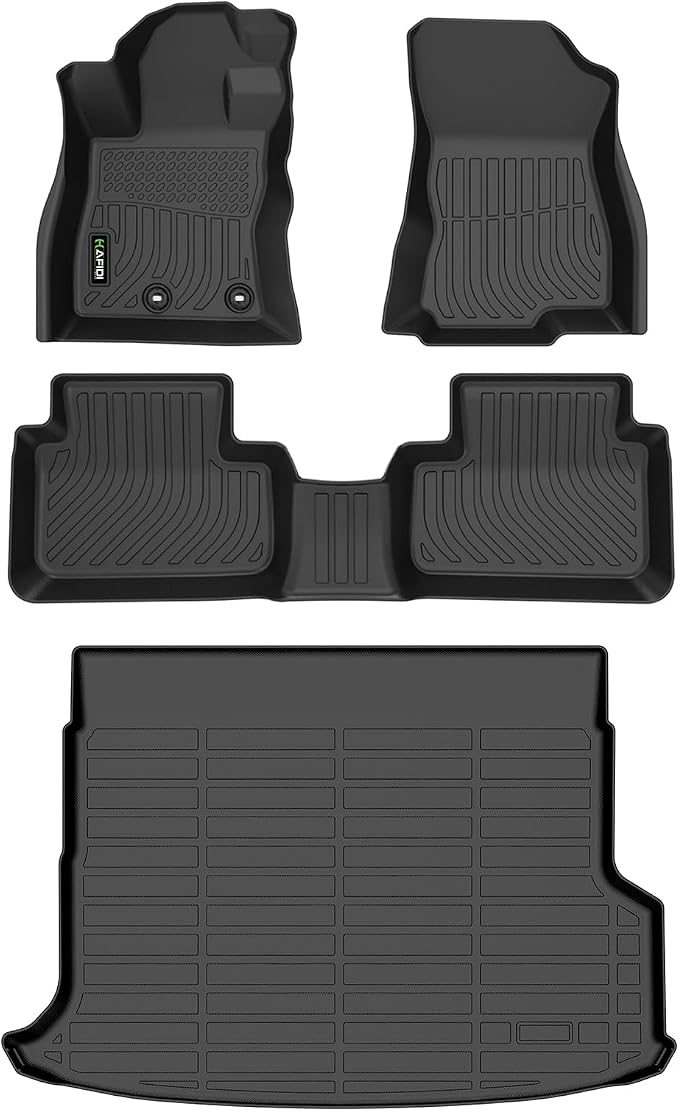 Automotive Floor Mats & Cargo Liner for 2025-2026 Forester Hybrid (Not Fit Gas/Wilderness) (with Harman Kardon Premium Audio) All Weather Protection Full Set- Black