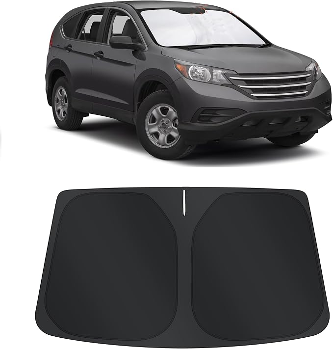 TINGLU Sun Shade for Honda CR-V CRV 2012-2016 Accessories Windshield Sun Shade Window Shade UV Rays Protection Sun Visor Cover with Steering Wheel Sunshade Storage Bag