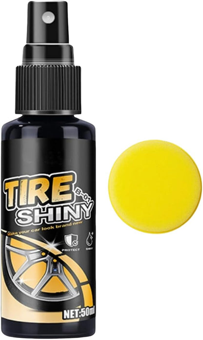 Tire Cleaner - Tire Shine Spray | Shine Protectant | 50ml/100ml Sturdy Rim Shiine Solution | Auto Tyre Polishing Coating Product for Truck Rv Sedan Vehicle Owners Maintenance Managers Road Trip