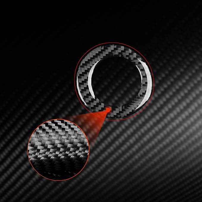 NVCNX Real Premium Carbon Fiber for Toyota 2nd Gen Tacoma Accessories 2005-2015 2006 2007 2008 2009 2010 2011 2012 2013 2014 Car Engine Ignition Key Hole Cover Interior Trim Sticker Decal 1PC