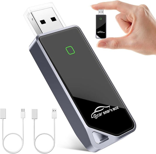 2026 Wireless CarPlay Adapter & Android Auto 2-in-1 Dongle, Powered by A7 Ultra Chip, Bluetooth 5.3, Fast and Stable Wireless Converter for Wired CarPlay, Compatible with iOS 10+ and Android 11+
