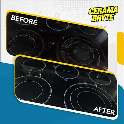 Cerama Bryte 6 Piece Cooktop Scraper & Pad Set, 3 Scrapers & 3 Pads