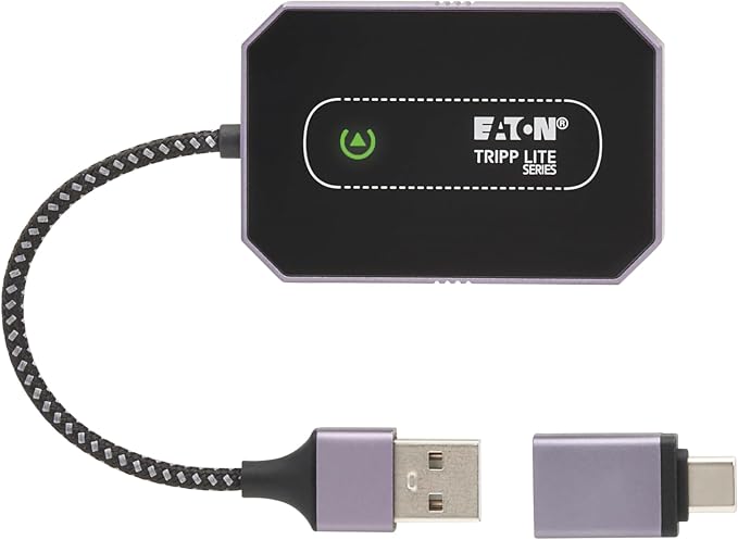 TRIPP LITE Eaton Series Bluetooth Apple CarPlay Wireless Adapter for Car Screen, Mini Portable Size, USB-C and USB Adapter, iOS 10+, Plug and Play, iPhone Compatible, 3-Year Warranty (U264-001-APL)