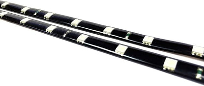 SOCAL-LED LIGHTING 60cm 24" White Flexible LED Strips High Power Bright 5050 12 SMD Car DRL Under Dash Accent Light, Waterproof, Cuttable, Pack of 2