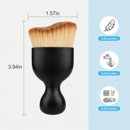 8PCS Car Interior Detailing Soft Brushes, Curved Design Dust Collectors with Cover, Multi-Use Cleaning Tools for Air Vents, Leather, Exterior & Home Sofa/Computers