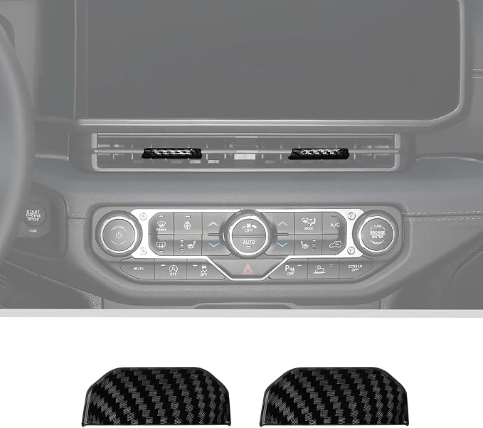 JWWY for Jeep JL Vent Air Outlet Adjustment Cover Trim Fit for 2024-2025 Jeep Wrangler JL JLU Gladiator JT 4xe Interior Accessories 2pcs Carbon Fiber
